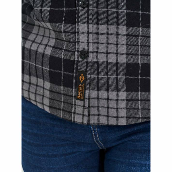 Bench femmes carreaux noir/anthracite chemise en flanelle carlowly 40ND109