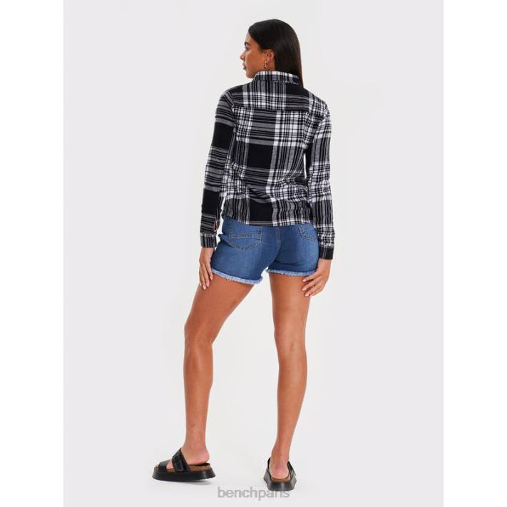 Bench femmes chèque noir chemise en flanelle ellamay 40ND111