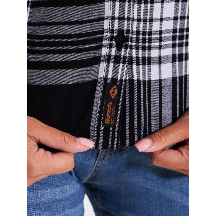 Bench femmes chèque noir chemise en flanelle ellamay 40ND111