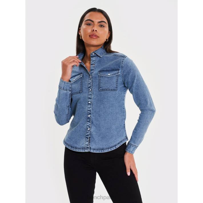 Bench femmes mi-lavage chemise en jean shaylie 40ND108