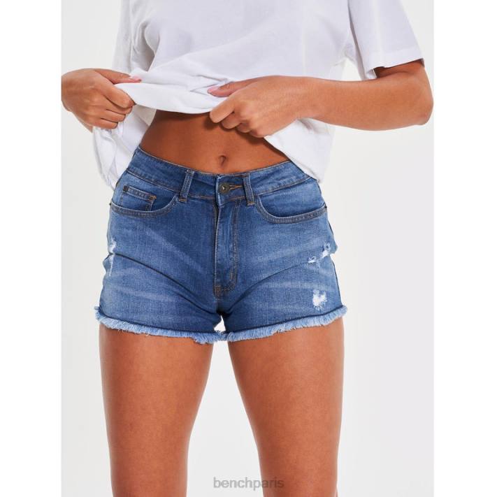 Bench femmes bleu moyen short en jean lena 40ND135