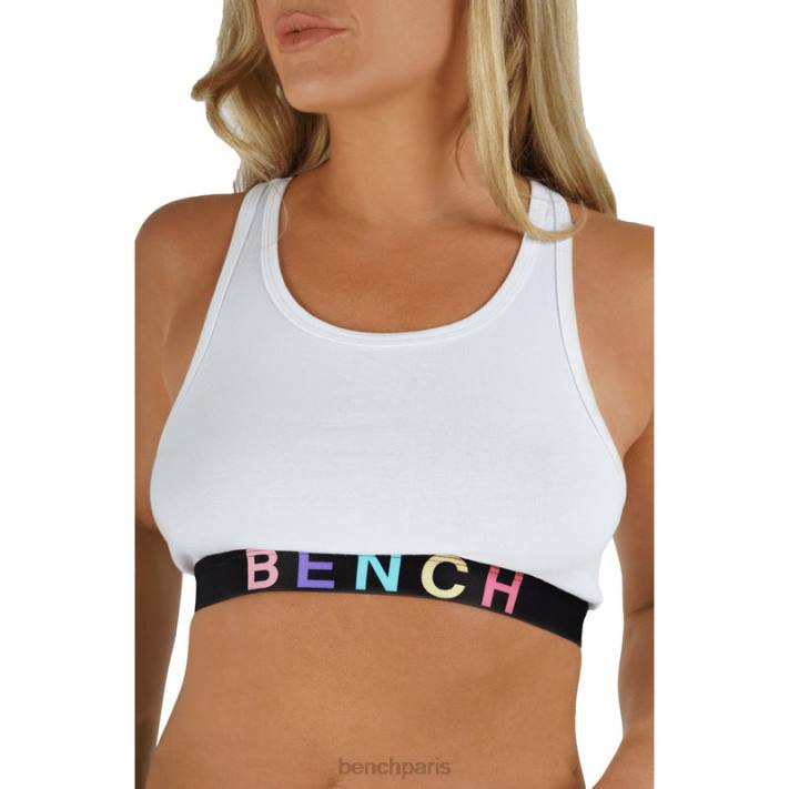 Bench femmes blanc ensemble haut court et culotte amaya 40ND142