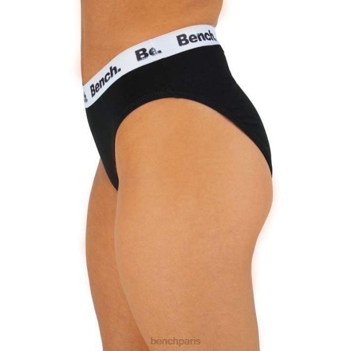 Bench femmes noir jordana lot de 3 slips échancrés 40ND146