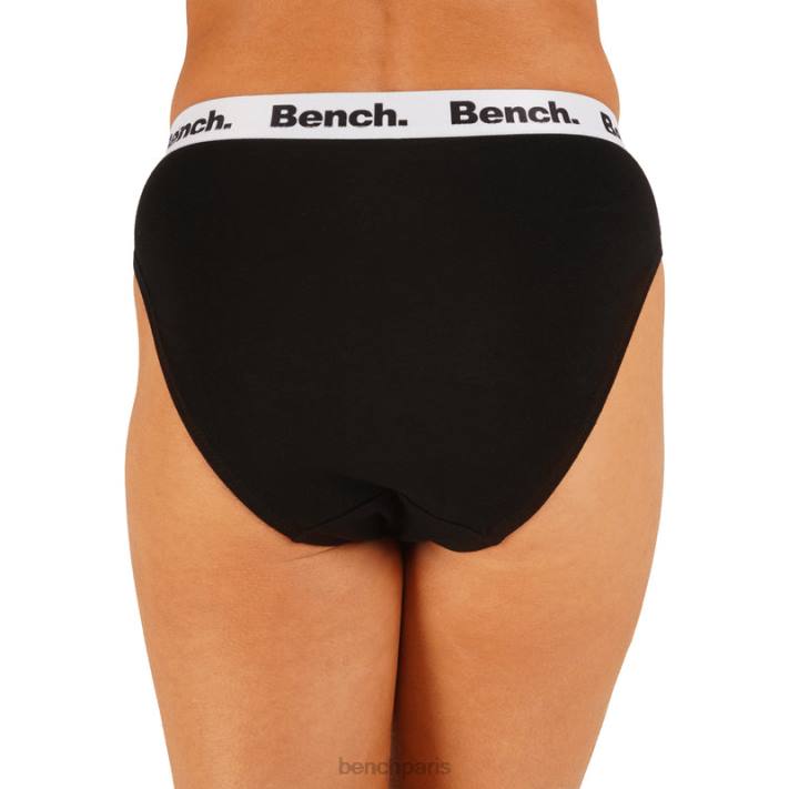 Bench femmes noir jordana lot de 3 slips échancrés 40ND146