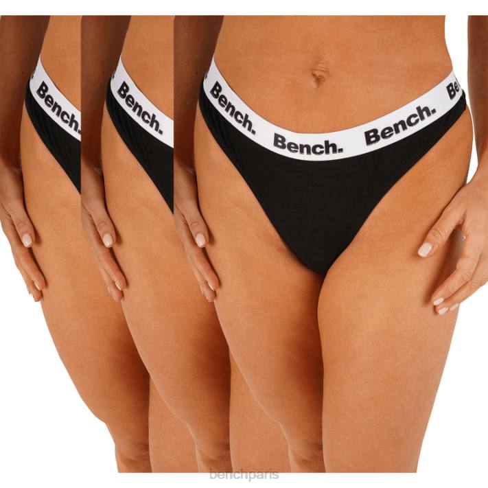 Bench femmes noir lot de 3 tongs shanice 40ND145
