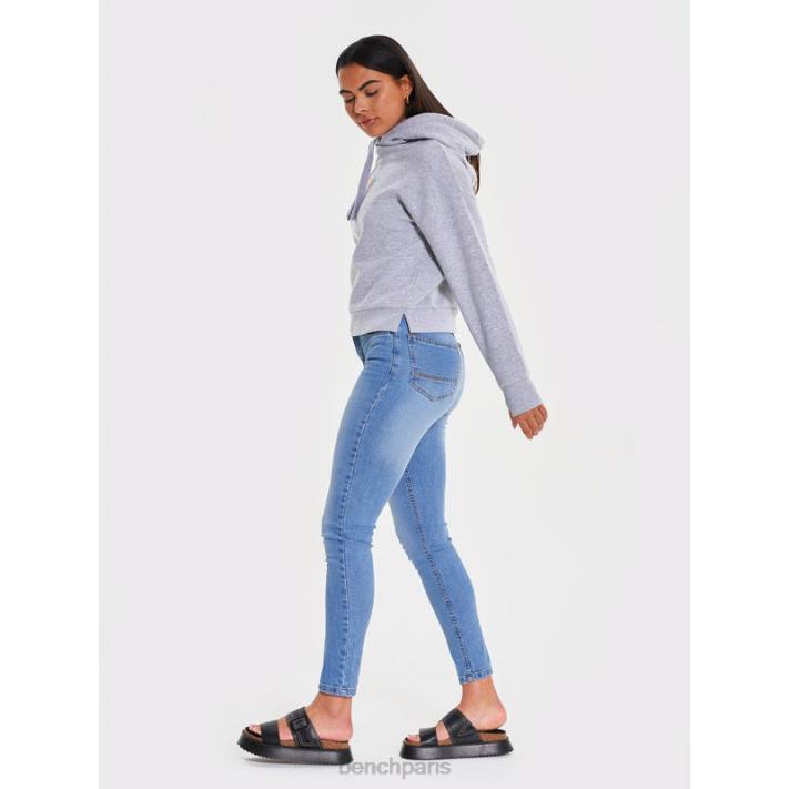 Bench femmes gris chiné sweat à capuche emaline 40ND103
