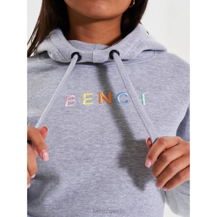 Bench femmes gris chiné sweat à capuche emaline 40ND103