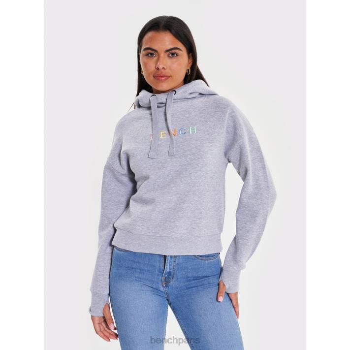 Bench femmes gris chiné sweat à capuche emaline 40ND103