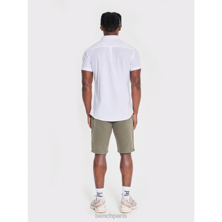 Bench Hommes blanc chemise à manches courtes bowdon 40ND33