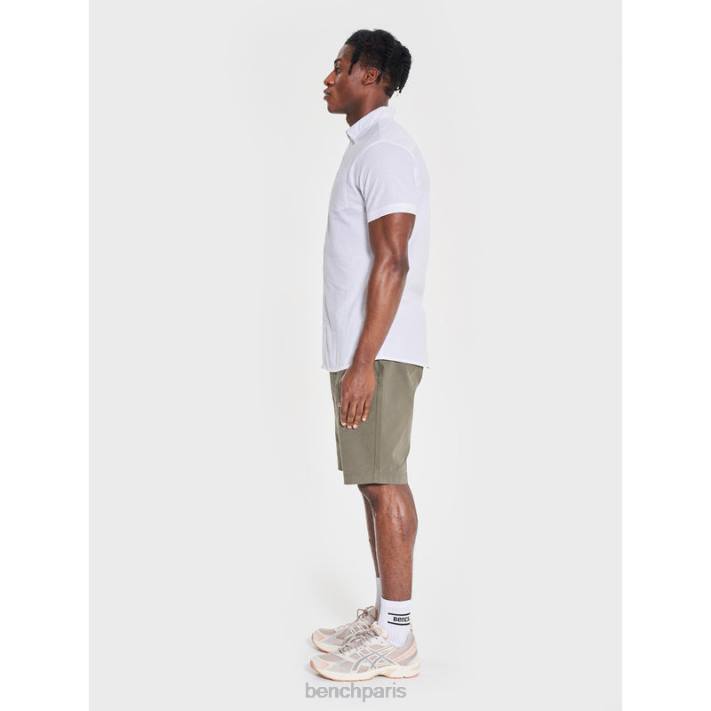 Bench Hommes blanc chemise à manches courtes bowdon 40ND33