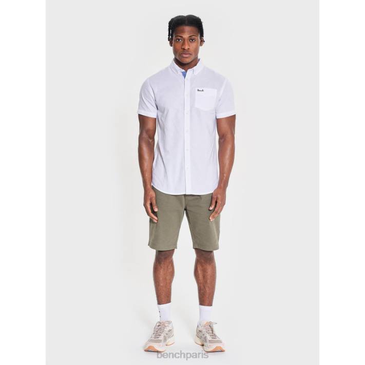 Bench Hommes blanc chemise à manches courtes bowdon 40ND33