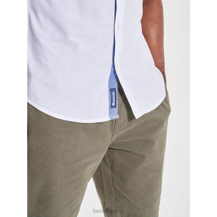 Bench Hommes blanc chemise à manches courtes bowdon 40ND33