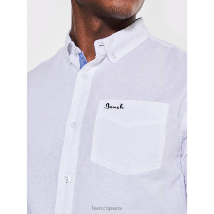 Bench Hommes blanc chemise oxford à manches longues 40ND34