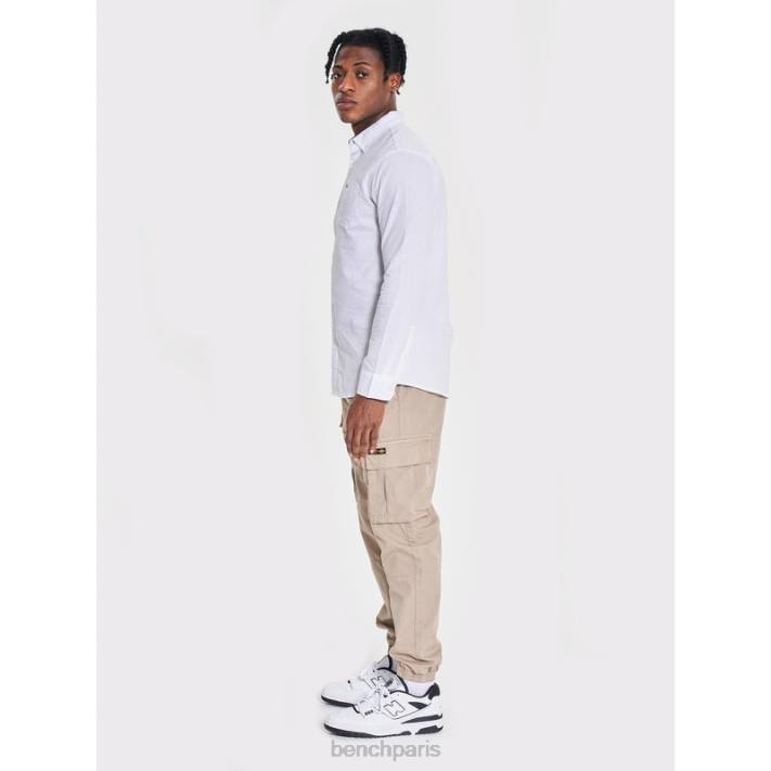 Bench Hommes blanc chemise oxford à manches longues 40ND34