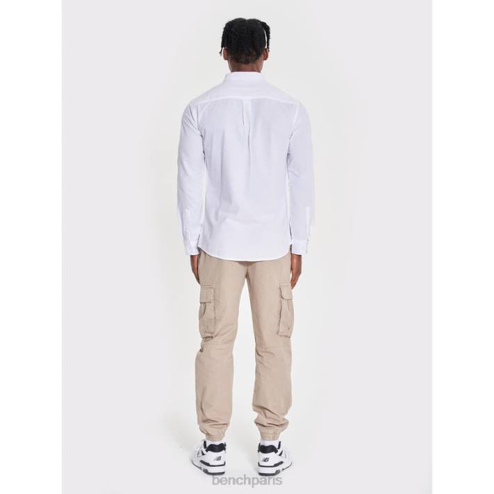 Bench Hommes blanc chemise oxford à manches longues 40ND34