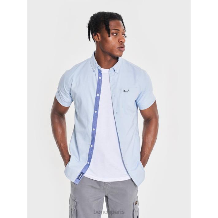 Bench Hommes bleu clair chemise à manches courtes bowdon 40ND28