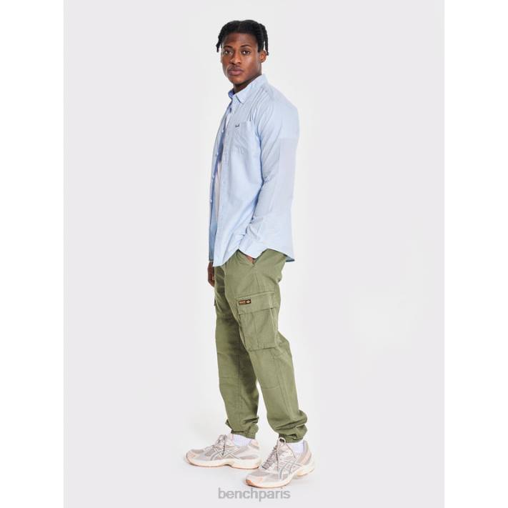 Bench Hommes bleu clair chemise oxford à manches longues 40ND25