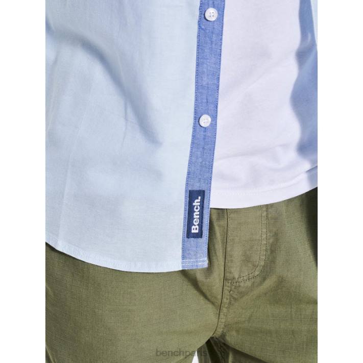 Bench Hommes bleu clair chemise oxford à manches longues 40ND25
