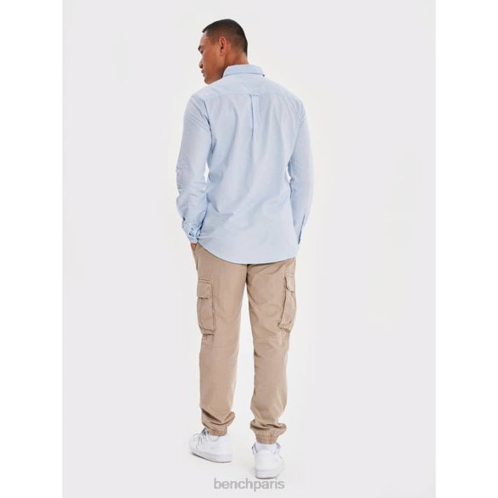 Bench Hommes bleu clair chemise oxford à manches longues 40ND25