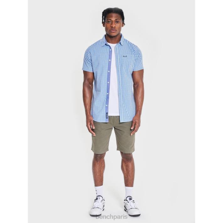Bench Hommes chèque bleu chemise à manches courtes 40ND26