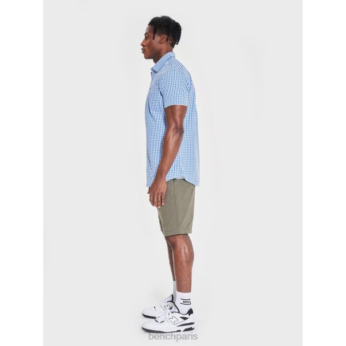 Bench Hommes chèque bleu chemise à manches courtes 40ND26