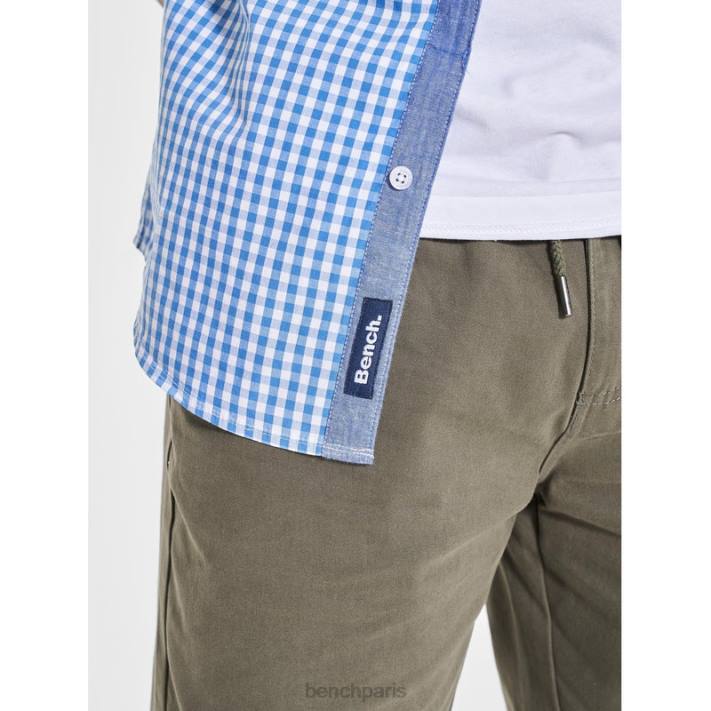 Bench Hommes chèque bleu chemise à manches courtes 40ND26