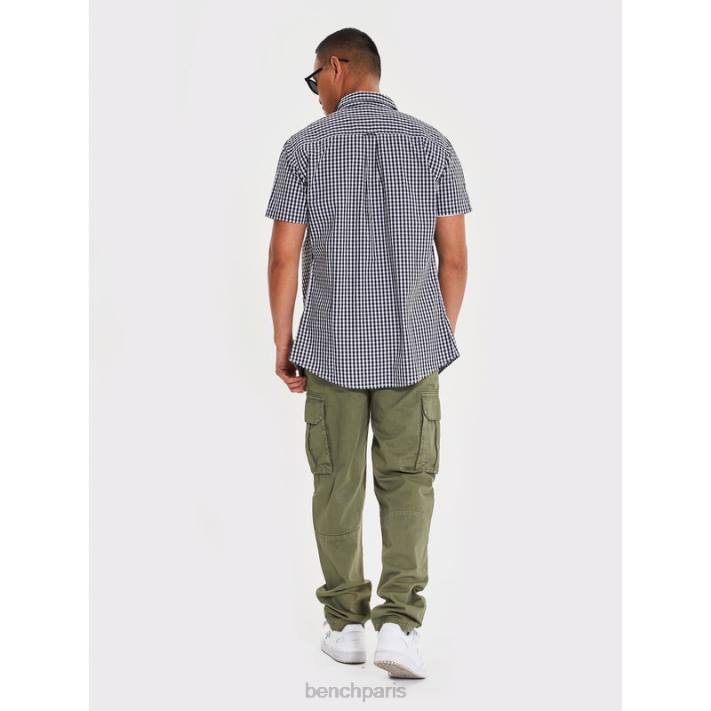 Bench Hommes chèque noir chemise à manches courtes 40ND32