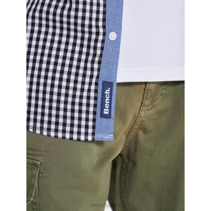 Bench Hommes chèque noir chemise à manches courtes 40ND32