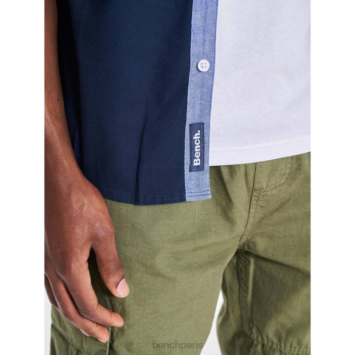 Bench Hommes marine chemise à manches courtes bowdon 40ND27