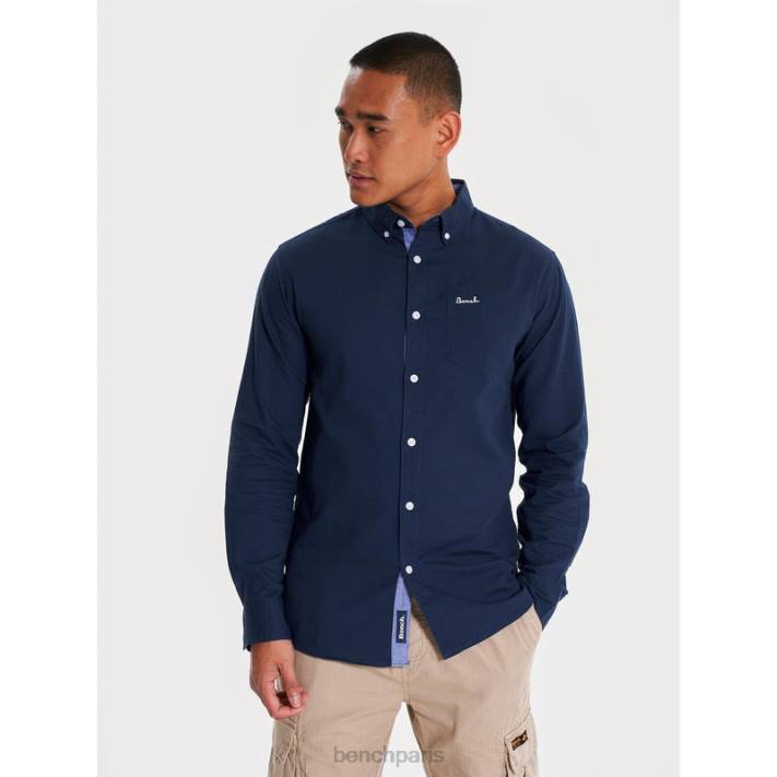 Bench Hommes marine chemise oxford à manches longues 40ND24