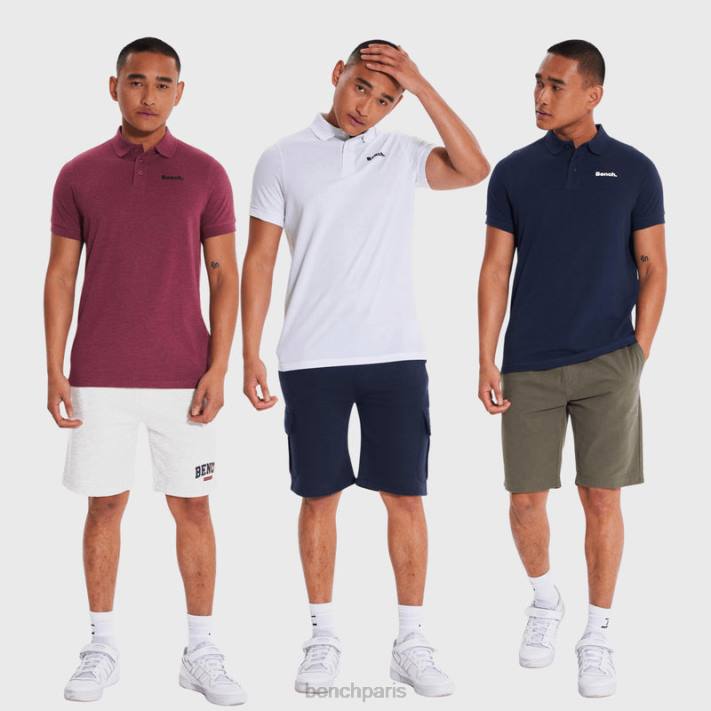 Bench Hommes assorti lot de 3 polos blanka 40ND1