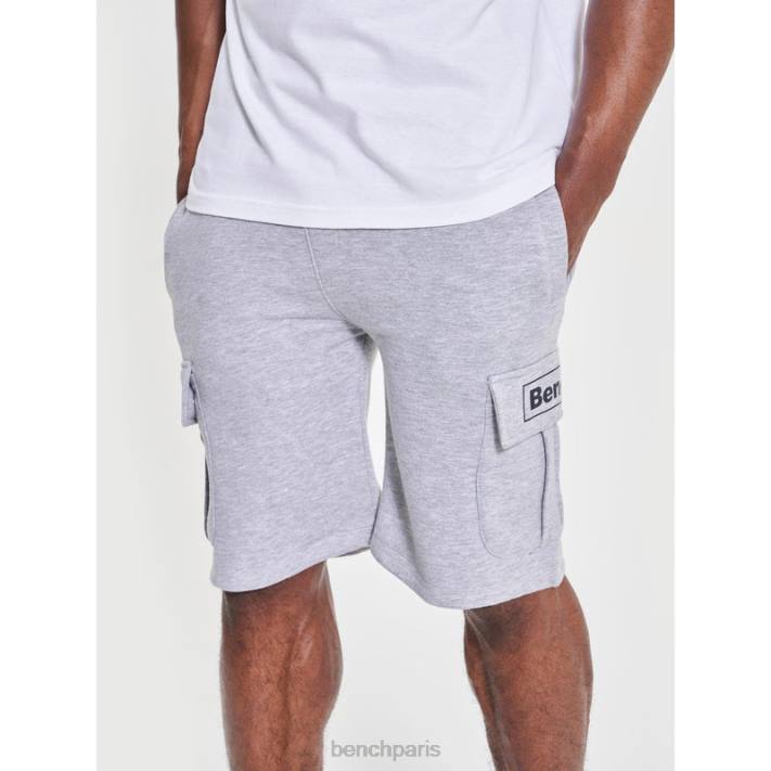 Bench Hommes gris chiné short en molleton claxton 40ND51