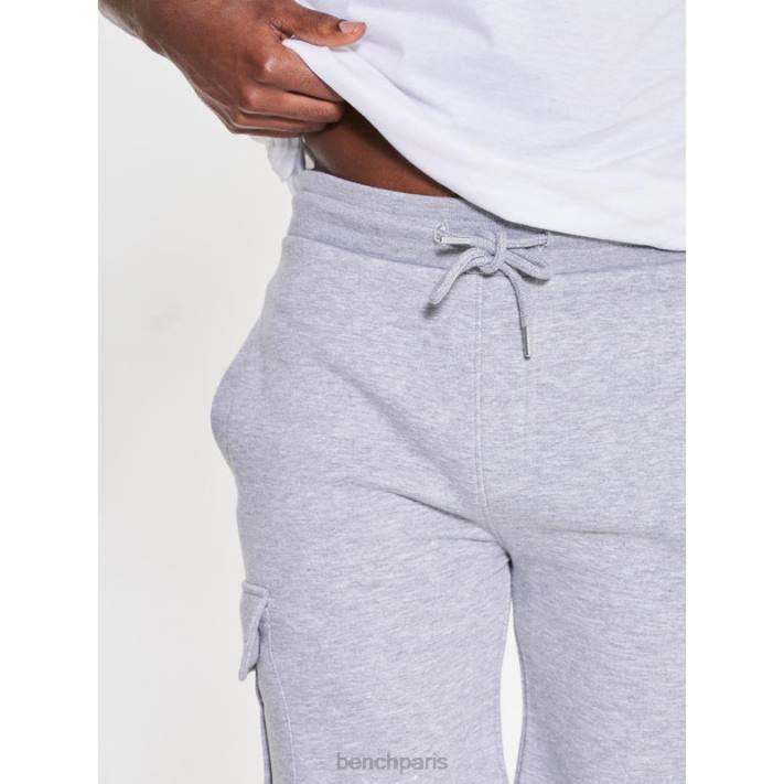 Bench Hommes gris chiné short en molleton claxton 40ND51