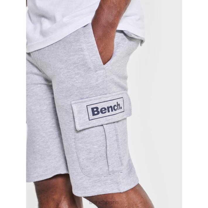 Bench Hommes gris chiné short en molleton claxton 40ND51