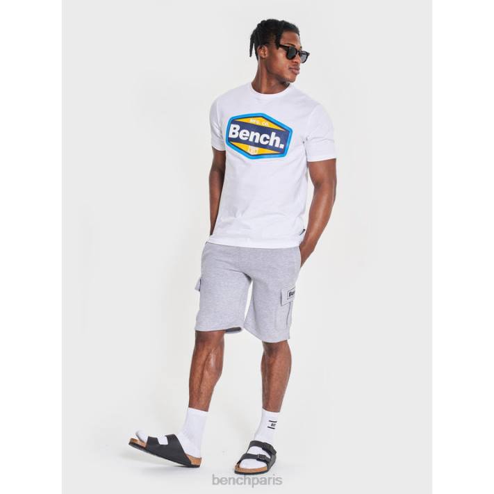 Bench Hommes gris chiné short en molleton claxton 40ND51