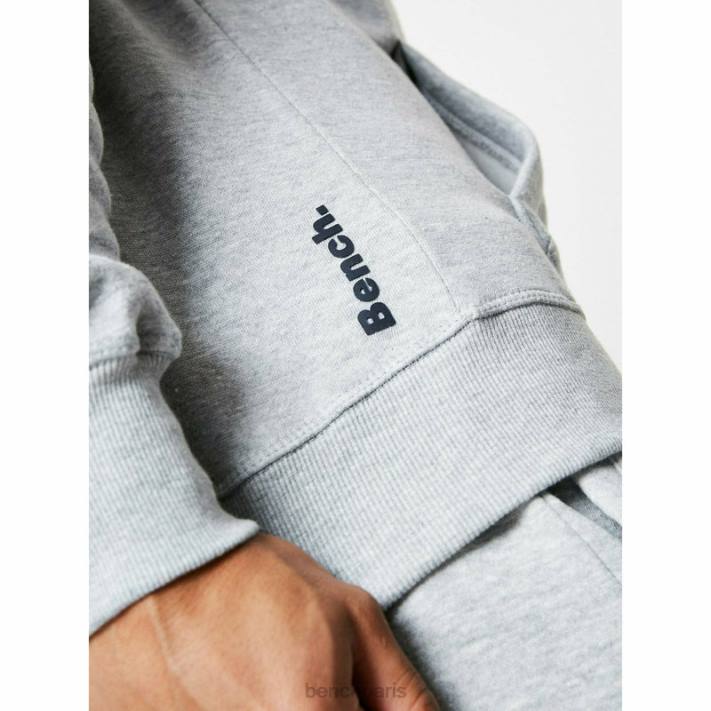 Bench Hommes gris chiné ensemble de survêtement 3 pièces axel 40ND70