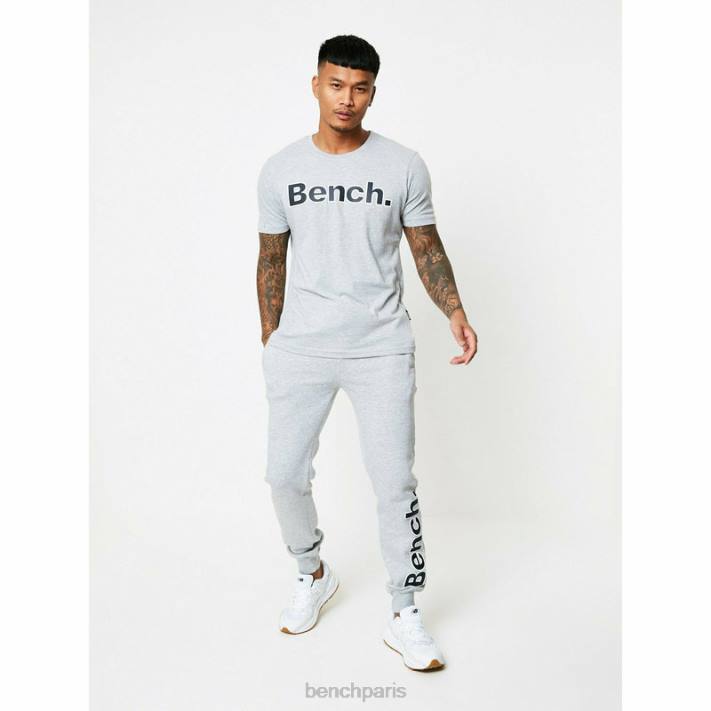 Bench Hommes gris chiné ensemble de survêtement 3 pièces axel 40ND70