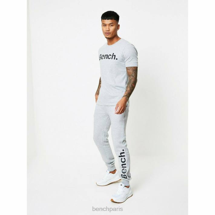 Bench Hommes gris chiné ensemble de survêtement 3 pièces axel 40ND70