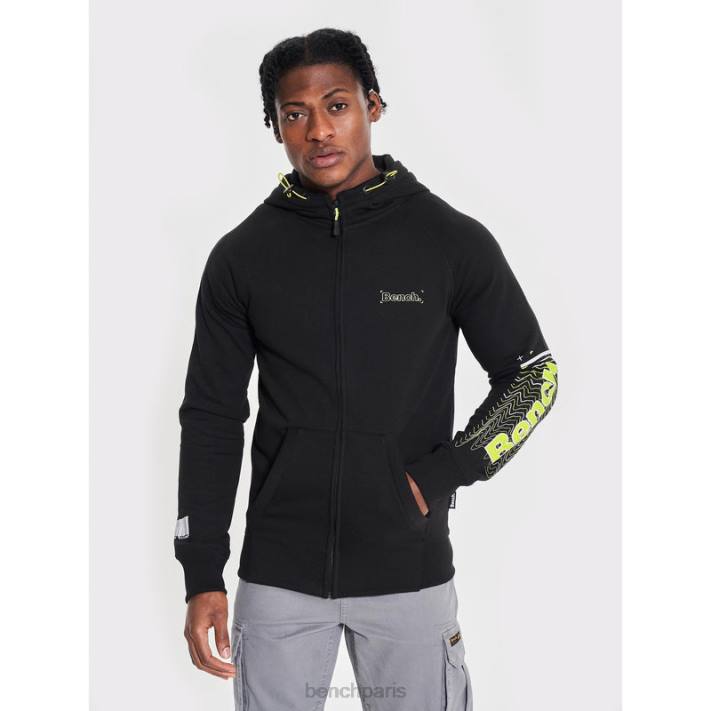 Bench Hommes noir sweat à capuche zippé lucian 40ND62