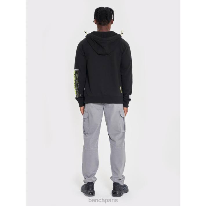Bench Hommes noir sweat à capuche zippé lucian 40ND62