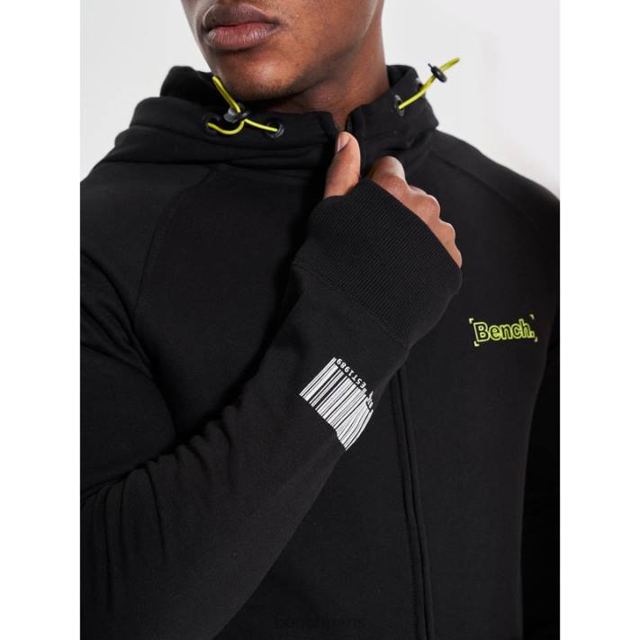 Bench Hommes noir sweat à capuche zippé lucian 40ND62