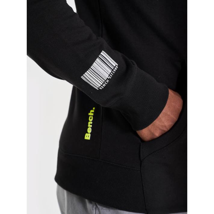 Bench Hommes noir sweat à capuche zippé lucian 40ND62