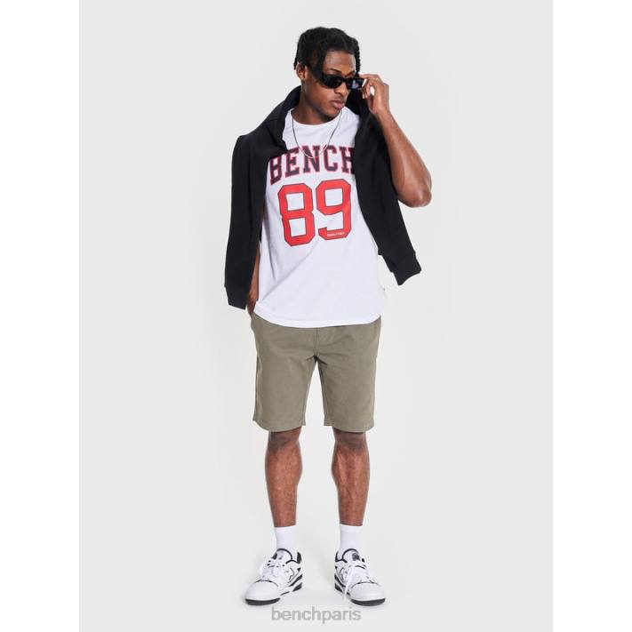 Bench Hommes blanc t-shirt hutter 40ND16