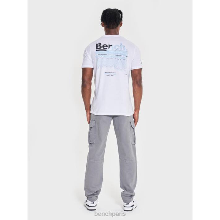 Bench Hommes blanc t-shirt jared 40ND15