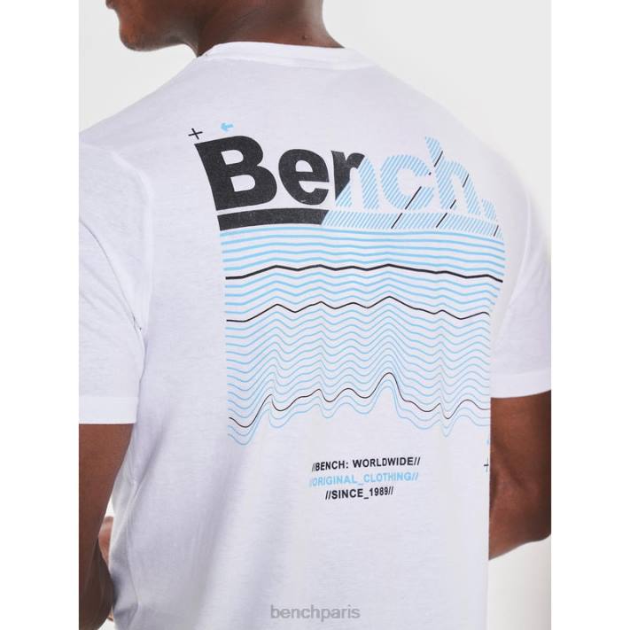 Bench Hommes blanc t-shirt jared 40ND15