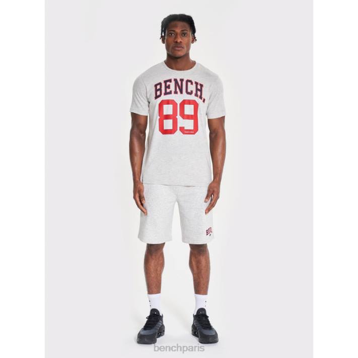 Bench Hommes écru chiné ensemble short et t-shirt ralhut 40ND63