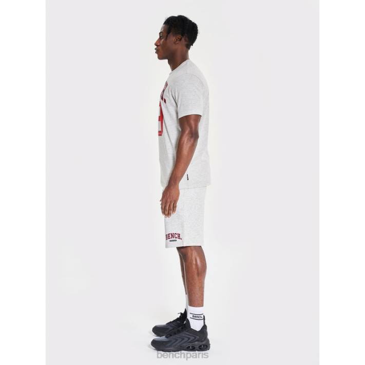Bench Hommes écru chiné ensemble short et t-shirt ralhut 40ND63