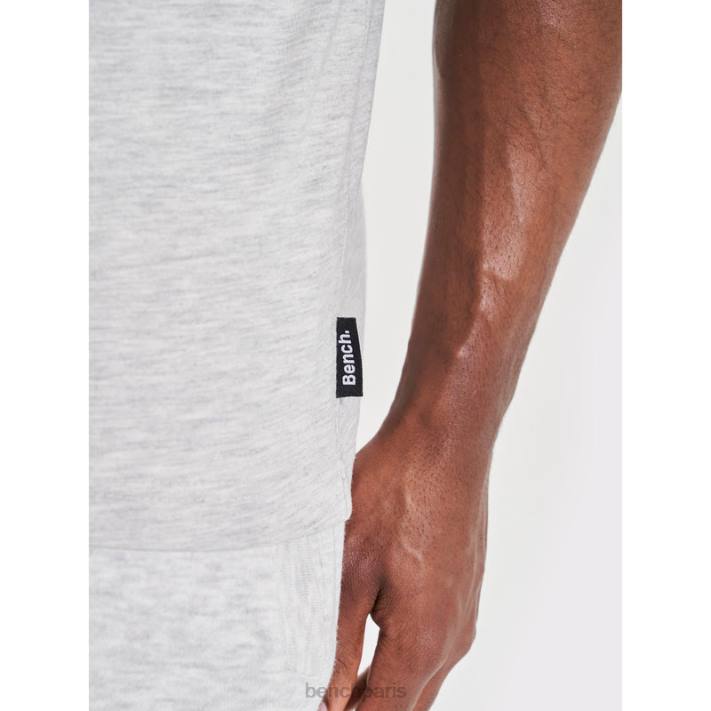 Bench Hommes écru chiné ensemble short et t-shirt ralhut 40ND63