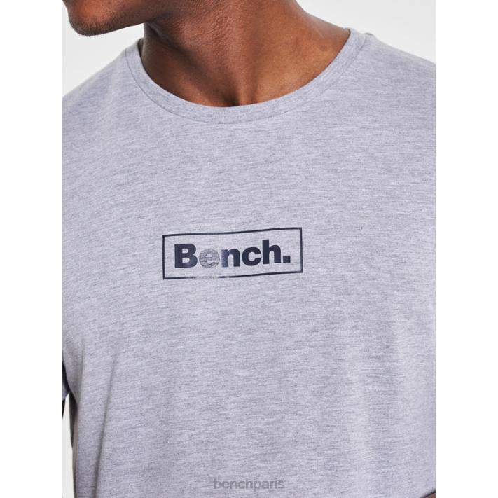 Bench Hommes gris chiné t-shirt durable angus 40ND19