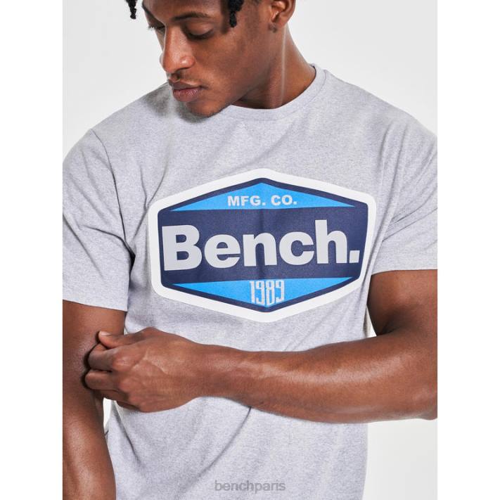 Bench Hommes gris chiné tee shirt thaniel 40ND8
